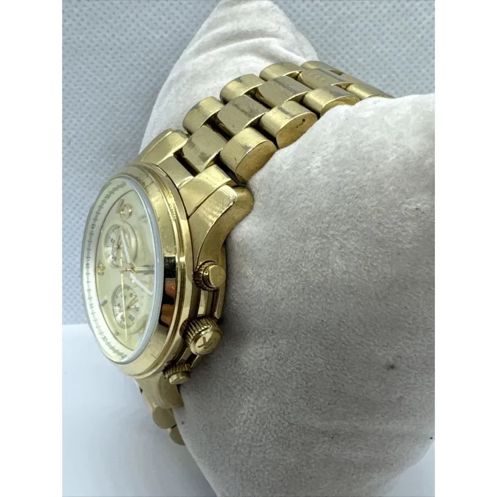 Michael Kors Runway MK5055 Women's Gold Stainless Steel Analog Dial Watch JNA805
